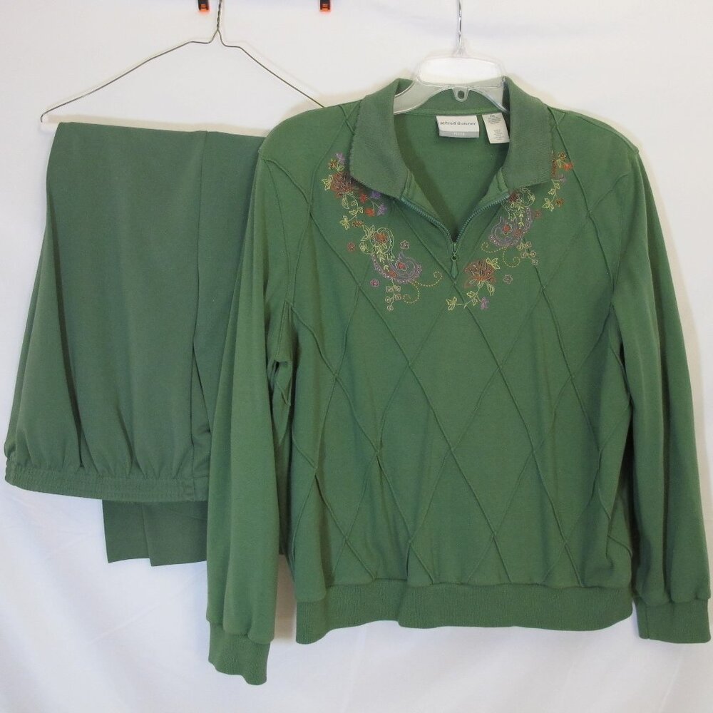 Alfred Dunner green 2-piece pant set PXL/18P